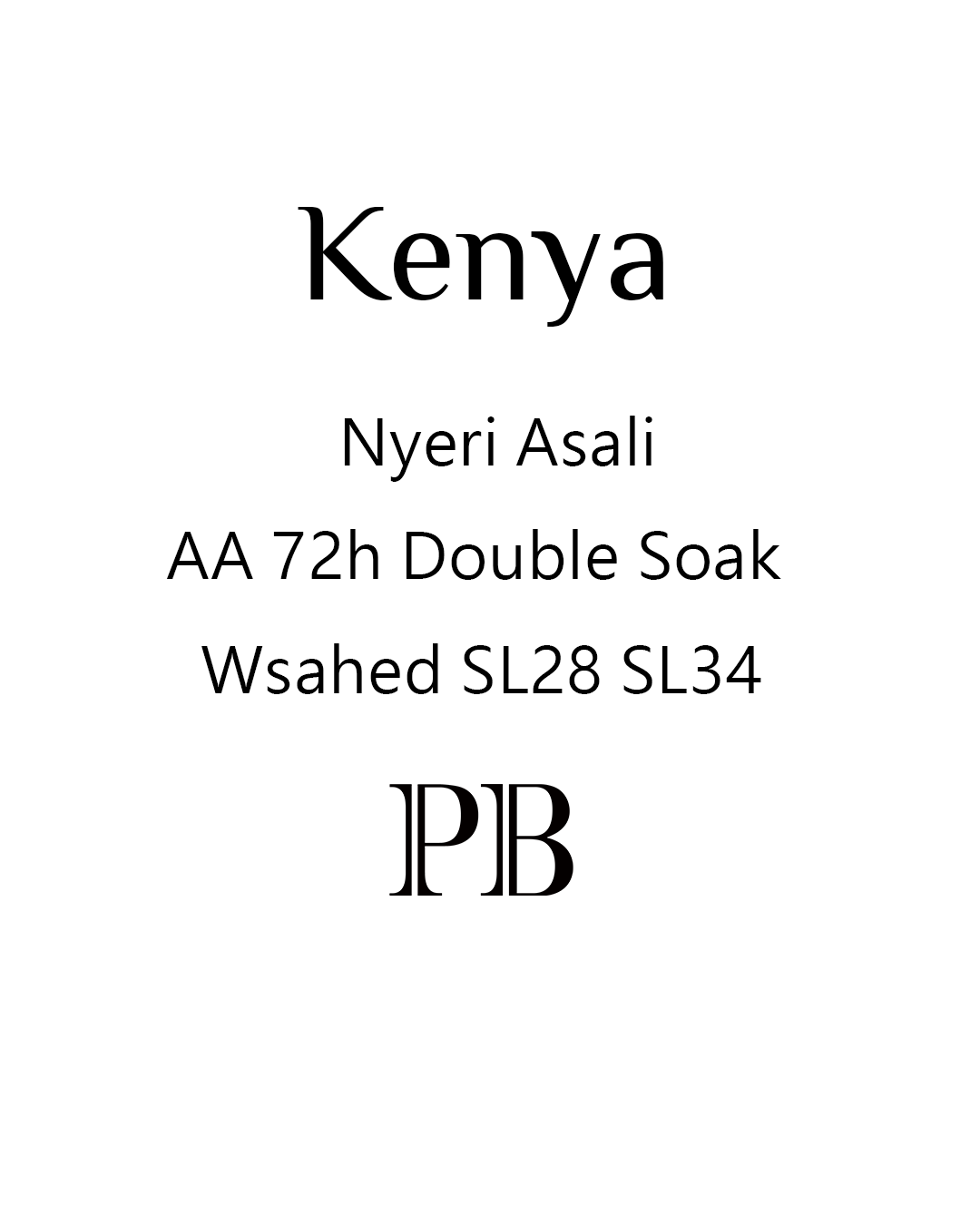 Kenya 72h Double Soak Washed